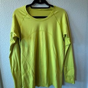 lululemon athletica Lime Long Sleeve Tee